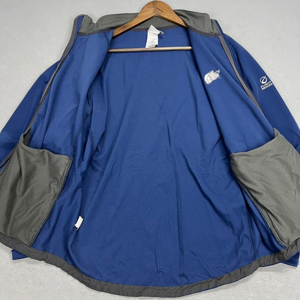 The North Face Jacket Mens L Blue Flight Series Apex Zip Softshell Windbreaker - Picture 3 of 7
